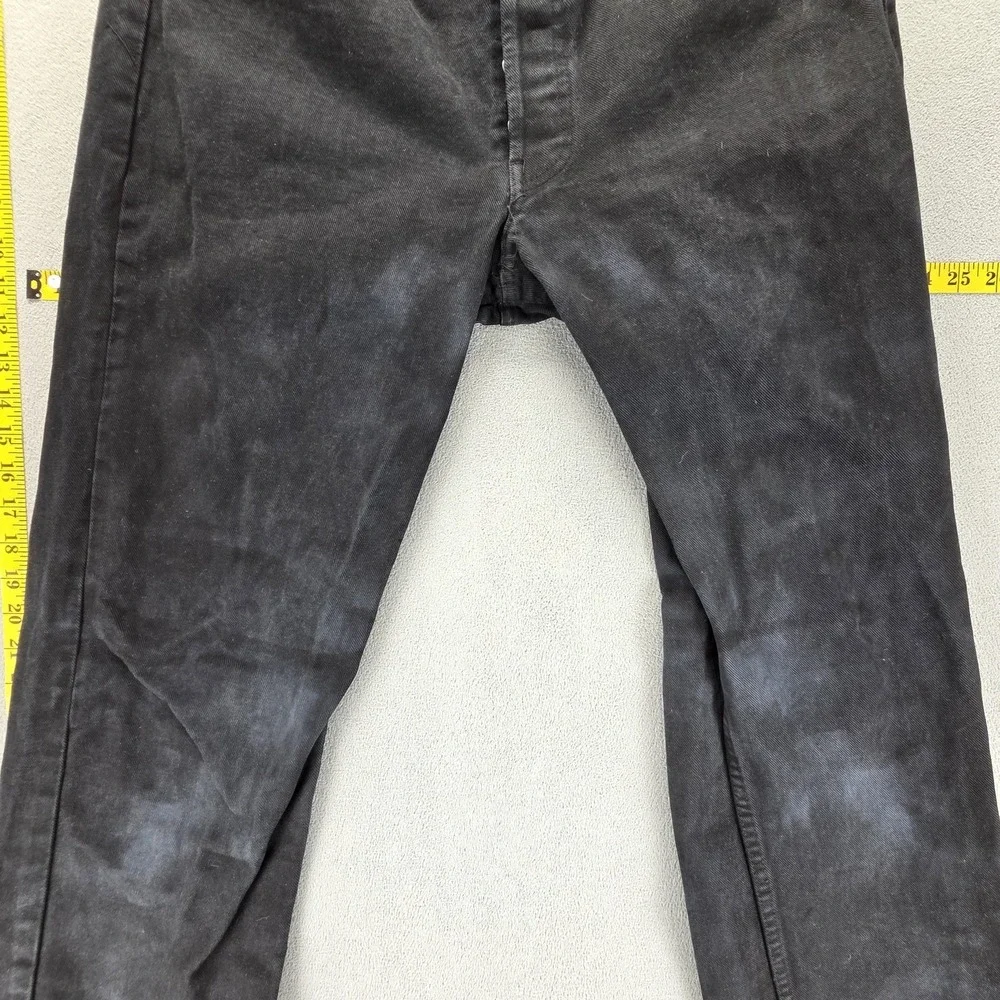 Vintage‎ Levis 501 Jeans Mens Black Straight Button Fly Made in USA Fits 30x32